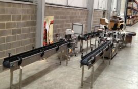 Объект: Конвейер с модульной лентой для стеклянных бутылок