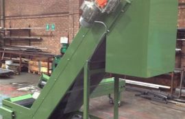 Ленточный наклонный мобильный конвейер для металлических отходов - фото 3