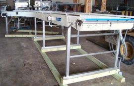 Сетчатый поворотный конвейер с полиуретановой сеткой для транспортировки пластиковых бутылок с маслом - фото 4